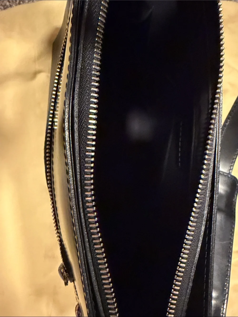 Louis Vuitton Black Epi Leather Shoulder Bag with Silver Hardware